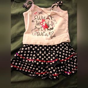 💎5 for $25💎Minnie Mouse Matching Skirt & Top